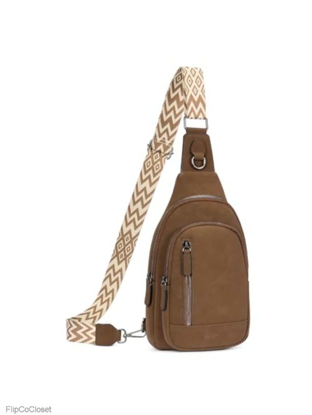Faux Leather Crossbody Sling Bag Unisex Adjustable Strap Travel Hiking